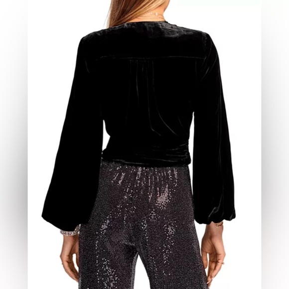 Ramy Brook Womens Jaxon Velvet Long Sleeves Cropped blazer top size medium - Picture 10 of 13